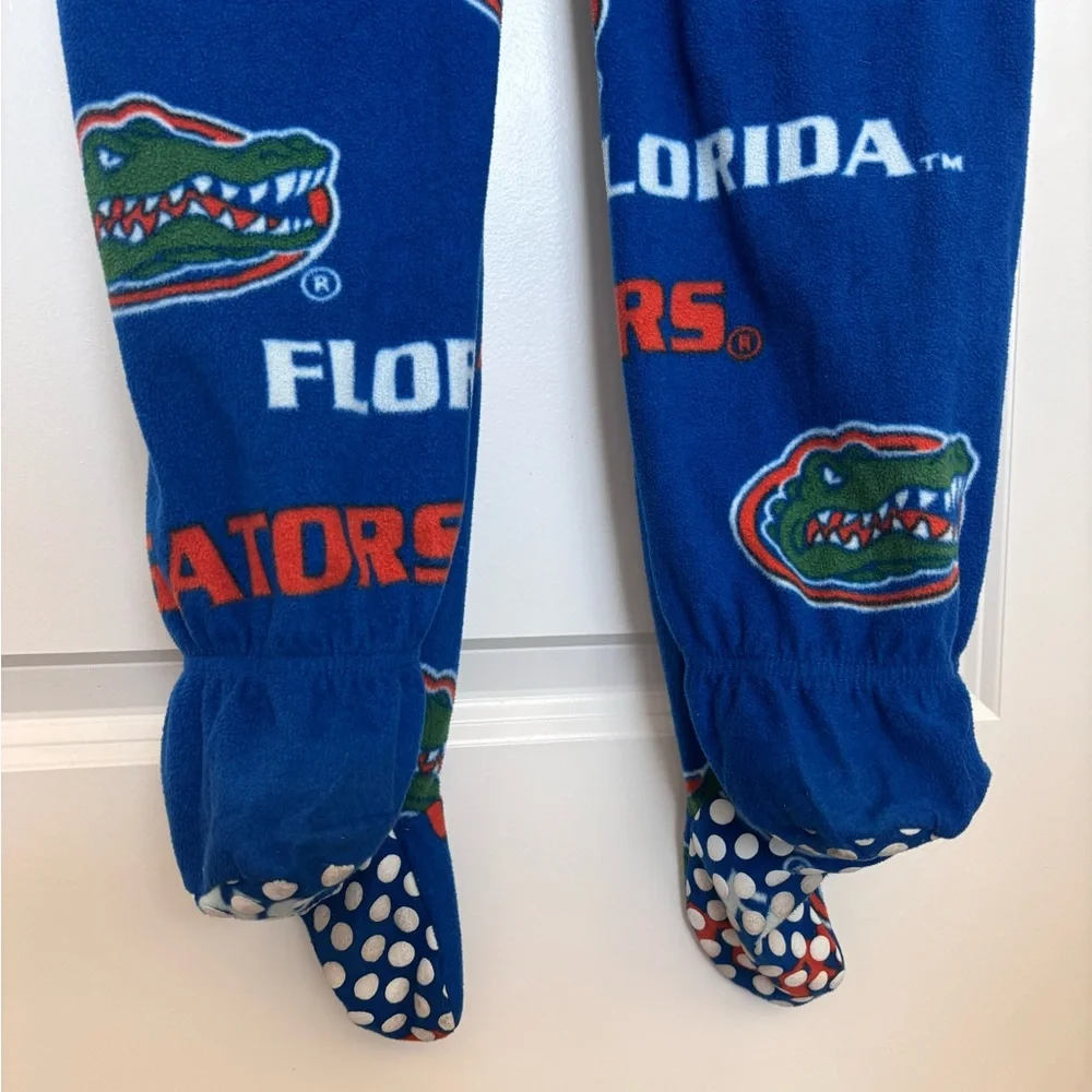 Florida Gators UF Onesie Pajamas Blue Footed Sleepwear College Fan Gear Small